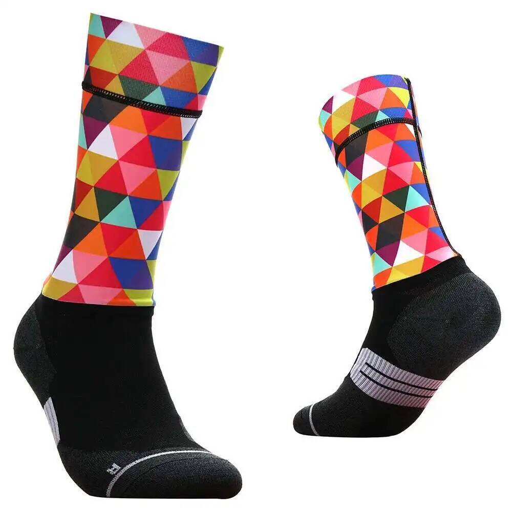 Mountain Biking Socks - Яркие велосипедные носки с геометрическим рисунком