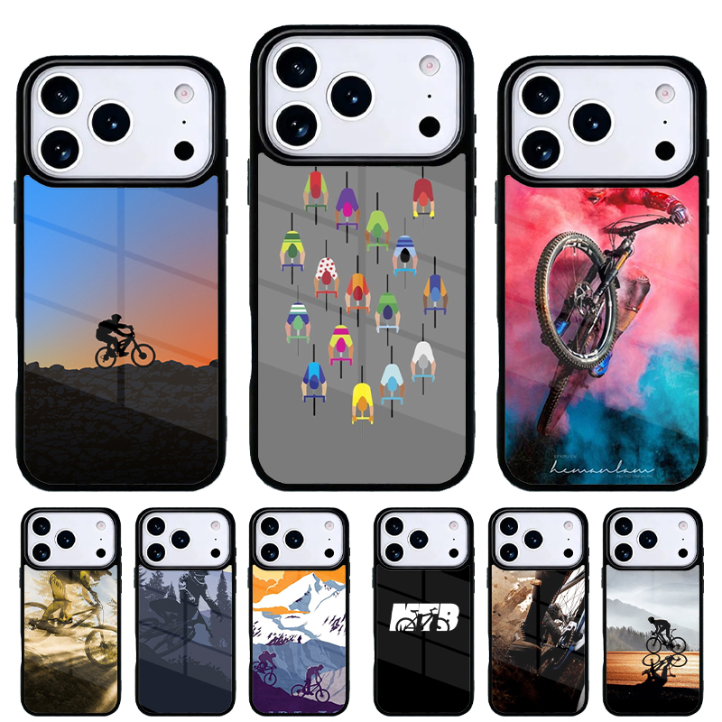 Mountain Biking Logo - Мягкий чехол для телефона с дизайном