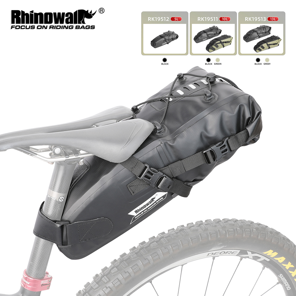 Mountain Biking Bag - Велосипедная седельная сумка Rhinowalk 5L-13L, водонепроницаемая,
